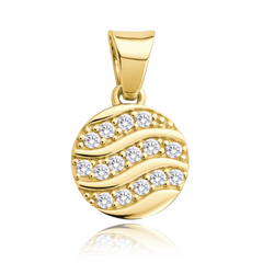 MINET Zawieszka ze złota kółko z białą cyrkonią Au 585/1000 1,10g