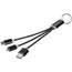 Kabel do ładowania 3w1 Metal z kółkiem na klucze