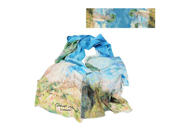 Szal - C. Monet, Kobieta z parasolem (CARMANI)