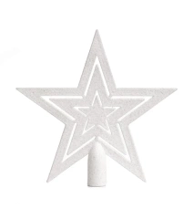 Bombki choinkowe ze szpicem  komplet 86szt. nietłukących plastikowych bombek AK- Biały