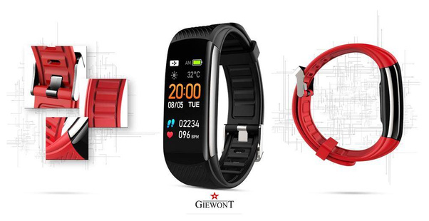 Smartband Giewont GW200-1 + Dodatkowy pasek czerwony
