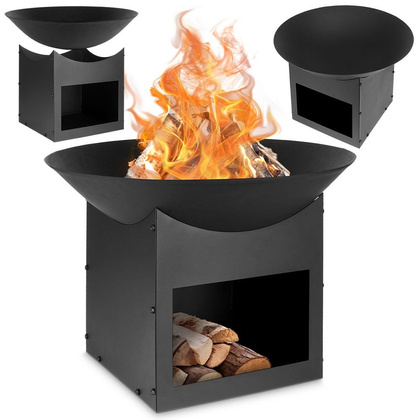 Palenisko ogrodowe metalowe czarne 56x41 cm