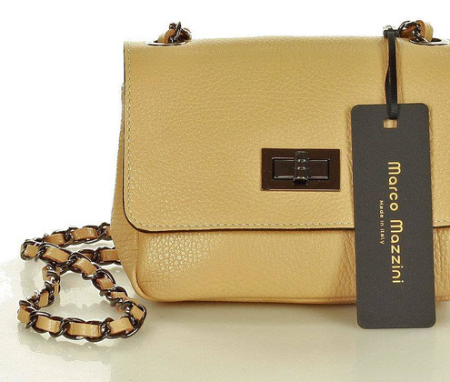 Torebka wizytowa listonoszka skóra MAZZINI - Sevilla karmelowy beż - min. zamówienie 20 / 50 / 100 szt.