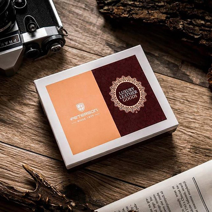 Duży, dwukolorowy portfel męski ze skóry naturalnej