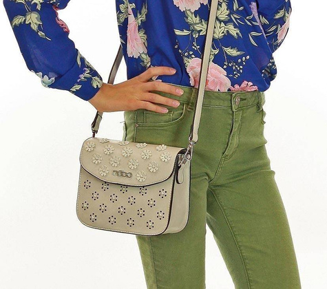 NOBO Ultrakobieca listonoszka z perełkami szary - min. zamówienie 20 / 50 / 100 szt.