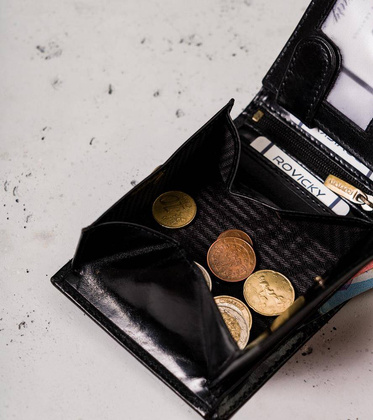 Portfel męski skórzany N61-RVTP-3036 Czarny-Red