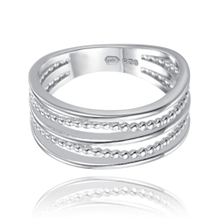 MINET Nowoczesny pierścień srebrny wielkość 20