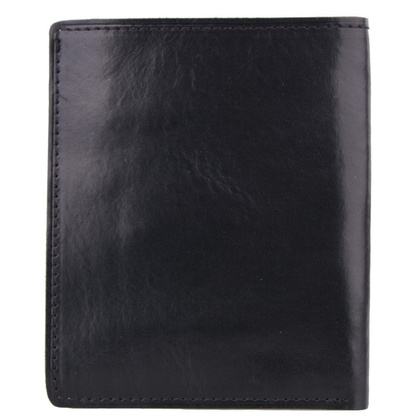 Portfel męski skórzany KEMER 348M/J Czarny / Jasny brąz - min. zamówienie 20 / 50 / 100 szt.