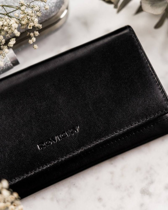 Duży skórzany portfel z systemem rfid protect