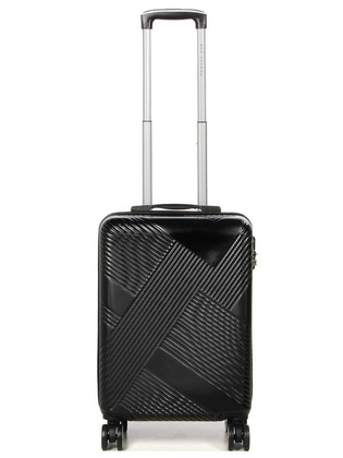 LYS Paris Cali Mała twarda czarna walizka kabinowa na kółkach 55 cm