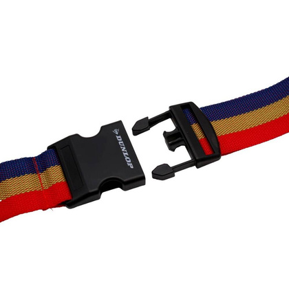 UNIWERSALNY PAS ZABEZPIECZAJĄCY DO WALIZKI SPINAJĄCY DUNLOP 200x5CM CZER-ZIEL-NIEB