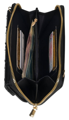 Portfel-kopertówka z haftowaną klapką — Cavaldi