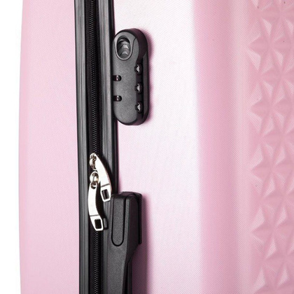Duża walizka KEMER SOLIER 870 Jasnoróżowa - min. zamówienie 20 / 50 / 100 szt.