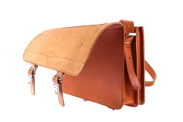 Klasyczna teczka / plecak KEMER VOOC Vintage P12 naturalny