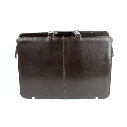 538 Dyplomatka męska 2-komorowa - brąz KEMER