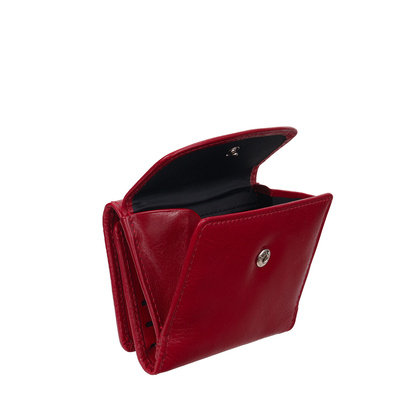 Mały czerwony portfel damski Canaletto ze skóry licowej z RFID – elegancja i ochrona danych PD2001cs165