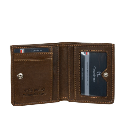 Portfel skórzany męski brązowy Canaletto PM1031s232