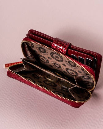 Skórzany portfel damski na zatrzask
