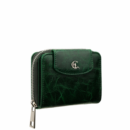 Dwustronny zielony portfel damski Canaletto ze skóry naturalnej – elegancja i funkcjonalność PD1026s257