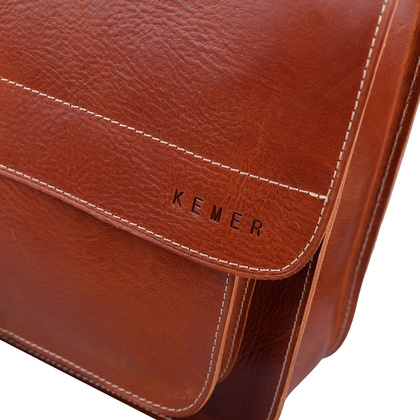 Torba skórzana na ramię KEMER 901Jasny Brąz