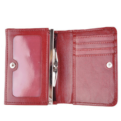 Portfel damski skórzany KEMER P11 Bordowy - min. zamówienie 20 / 50 / 100 szt.