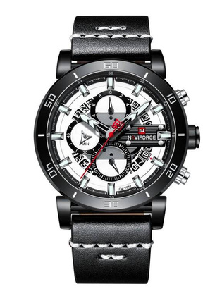 ZEGAREK MĘSKI NAVIFORCE - NF9131 (zn086a) black/w. + BOX