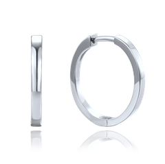 MINET Srebrne kolczyki kwadratowe koła 2 cm