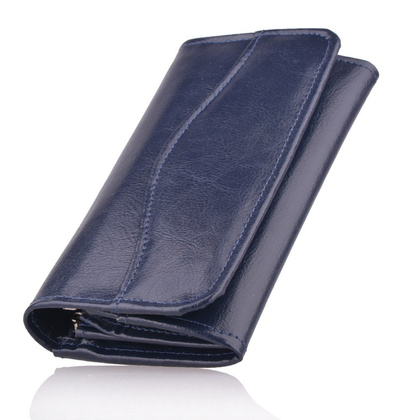 Portfel damski skórzany KEMER P17 Granatowy - min. zamówienie 20 / 50 / 100 szt.