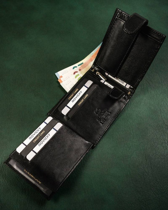 Skórzany portfel męski na zatrzask