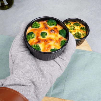 Miseczki do zapiekania porcelanowe czarne 260 ml 2 szt.