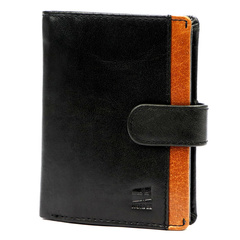 Skórzany składany pojemny męski portfel od Nordee REIN N4L czarny