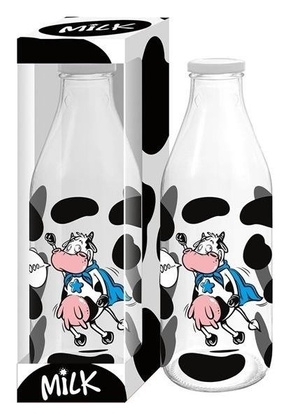 MILK - Butelka Na Mleko 1L - Super Krowa UPOMINKARNIA