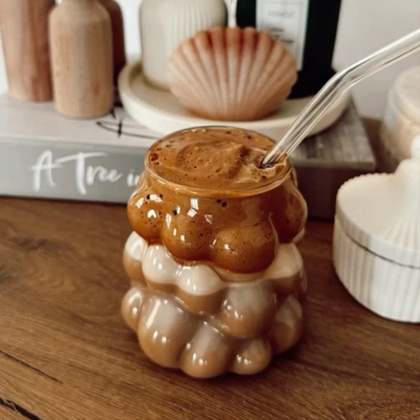 Szklanka 350ml Bubble 1 szt do kawy latte drinków SZK197