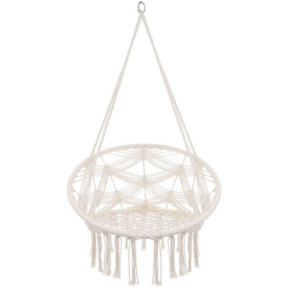 HAMAK AŻUROWY FOTEL WISZĄCY 80x60CM BIAŁY NEW STYL