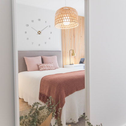 VLAHA Zegar dębowy naklejany MINIMAL wykonany w Czechach