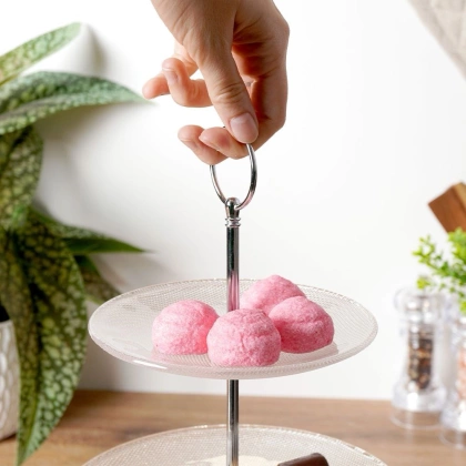 Patera szklana 3-poziomowa 33 cm