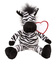 Zebra pluszowa, LORENZO, czarny/biały
