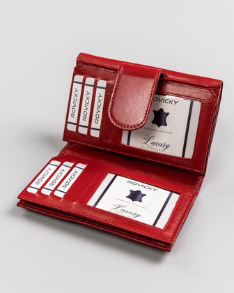 Elegancki portfel damski ze skóry naturalnej