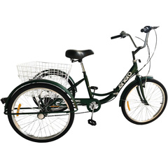 ROWER 3-KOŁOWY SKŁADANY 24 ZIELONY SHIMANO 6-BIEGOWY ENERO