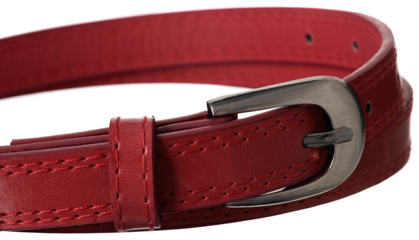 Skorzany waski pasek damski skora czarny