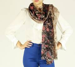 Szal apaszka damska melanż MAZZINI brąz caffe - min. zamówienie 20 / 50 / 100 szt.