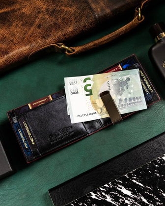 Elegancki skorzany portfel meski z systemem RFID