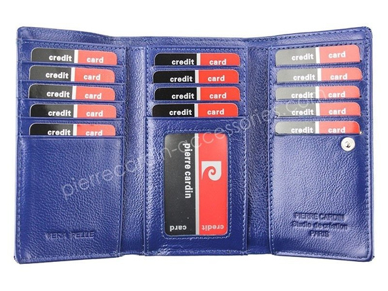 Portfel damski skórzany PIERRE CARDIN 05 LINE 108 Czarny