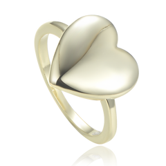 MINET Elegancki pozłacany pierścien srebrny serce wielkość 13