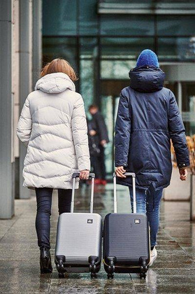 Walizka mała kabinowa National Geographic Abroad srebrna