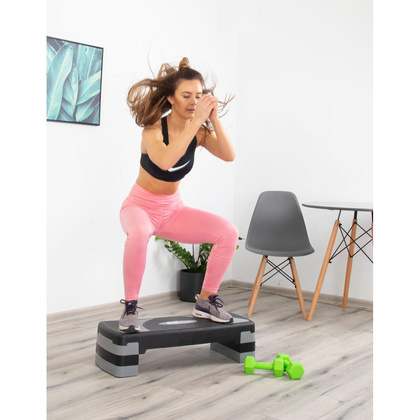 STEP DO AEROBICU 82X32CM 3 STOPNIOWA REGULACJA ENERO FIT