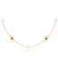MINET Złoty naszyjnik z kulkami i perłami Au 585/1000 2,80g