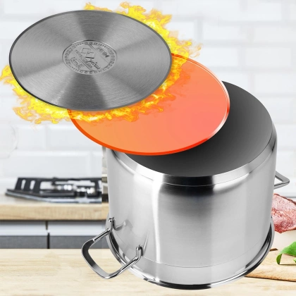 Garnek stalowy do gotowania duszenia z pokrywką premium 6,5 l