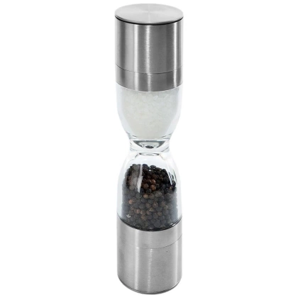 Młynek do mielenia przypraw soli pieprzu ręczny podwójny klepsydra
