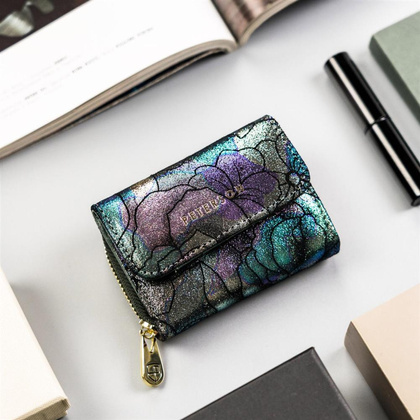 Skórzany, mały portfel damski z systemem RFID